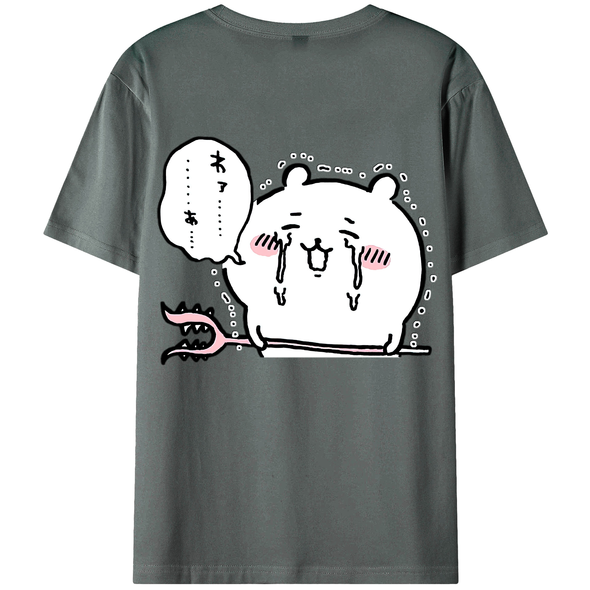 （画像用） ちいかわ ちいかわ Chii-kawa chiikawa 綿100％半袖Tシャツ（背面プリント）